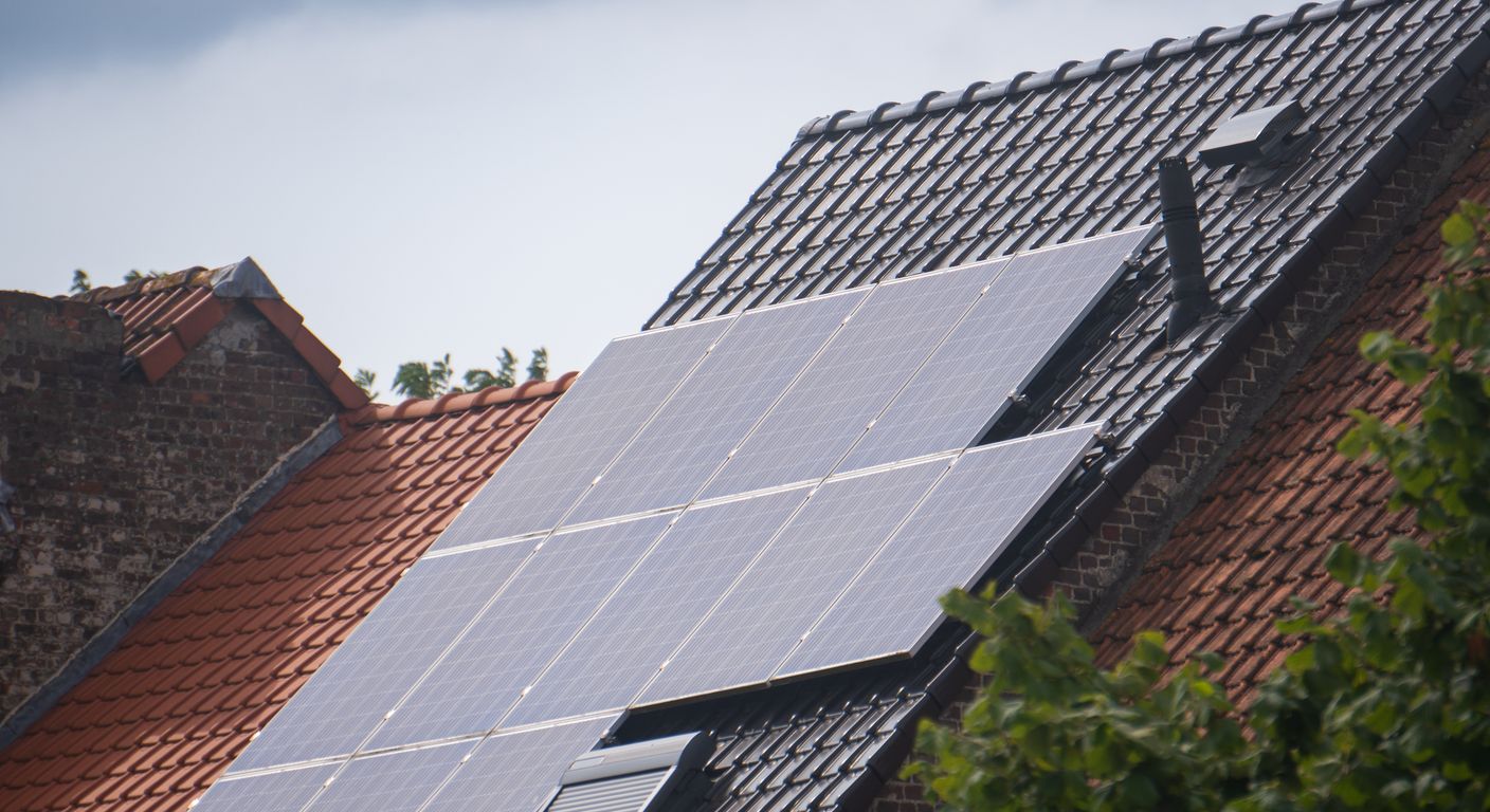 Solar panels installed on a residential rooftop